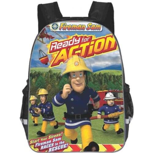 Arrival Cartoon Hero Fireman Sam Printed Backpacks For Kids Bag For Children Boys Schoolbag For Kindergarten school bags Gifts
