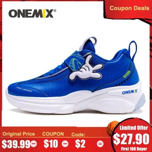 ONEMIX 2020 Children Kids Shoes Girls Boys Velcro Mesh Soft Sport Sneakers Hook Loop Casual Shoes For Kids Sneakers
