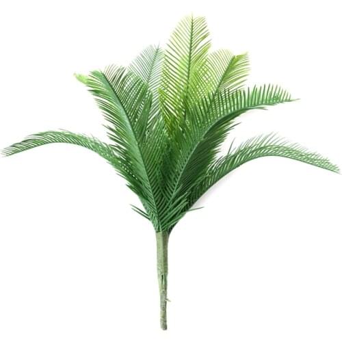 Palm Tree Artificial Flowers Plastic Fake Plant Bouquet for Jungle Party New Apartment Decorations Faux Foliage