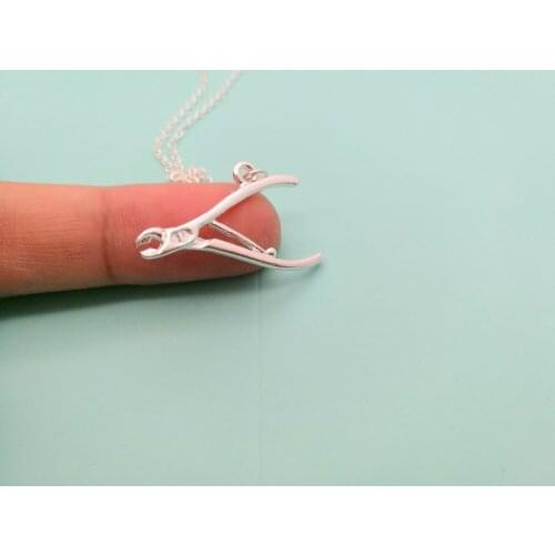 Pliers Necklace Mechanic Tool Wrench Necklaces Repair Instrument Motorcycle Motor Biker Spanner Pendant Necklaces