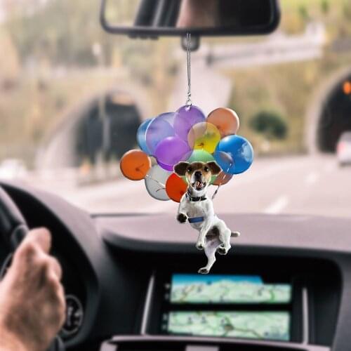 Dog Cat Car Hanging Ornament With Colorful Balloon Car Hanging Ornament Car Interior Decor Home Decor Decoration Dropshipping