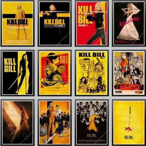 Kill Bill Poster,Quentin Tarantino Kill Bill Movie Poster Home Furnishing decoration Kraft Poster/room decor Wall stickers