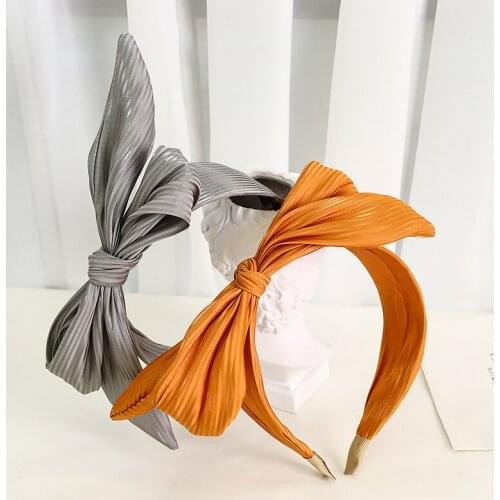 2021 Fashion Women Headwear Solid Bow Hairband Corss Knotted Headband Bowknot Hairband Adult Hair Accessories Headwear