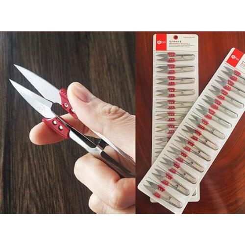 Prajna Trimming Scissors Multi-Purpose Scissor Nippers U Shape Clippers Stainless Steel Embroidery Crafts Scissors Home Supplies