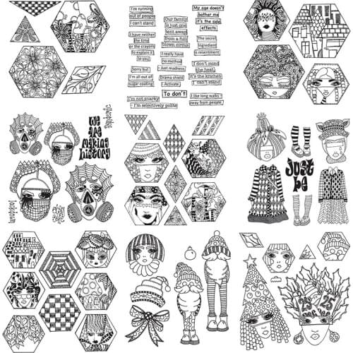 "Drama Shield" 7x8.5 inch Transparent Silicone Clear Stamp For Scrapbooking DIY Craft Decoration Soft Stamp Album Make 30