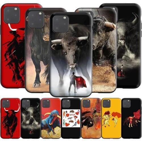 Bullfight Bull Fight Silicone Case for Apple iPhone 13 12 Mini 11 Pro XS X XR Max 8 7 6S 6 Plus SE 5S