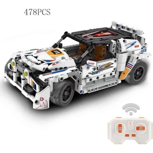Technical building block Rally racing model 2.4Ghz radio remote control vehicle brick toy RC car collection for boys gifts