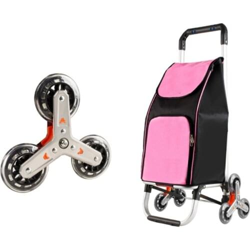 Shopping Cart Trolley Grocery Carts Heavy Duty Replacement Triangle Wheels Foldable Travel Pull Utility Folding Trolley P82C