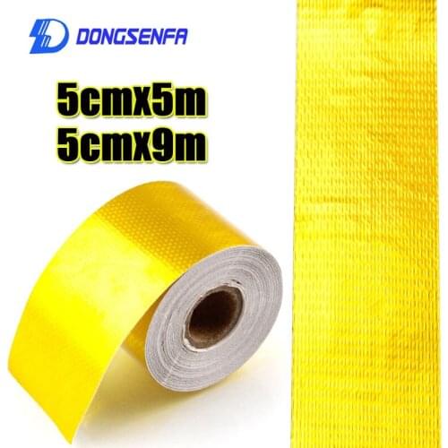 DONGSENFA Goud Warmte-Reflecterende Aluminiumfolie Tape Gold High Temperature Heat Insulation For Automobile And Motorcycle