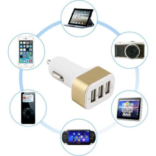 12V 24V Car Charger Quick Charge Universal 3 USB Car Charger Automotive Interior Electronic Accessories Random Color