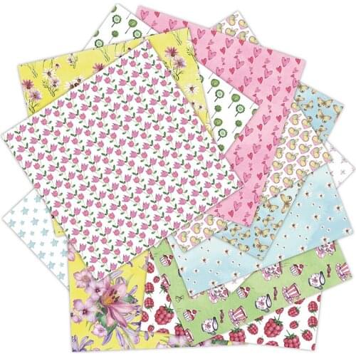 ZFPARTY 12pcs 6" Single-side Printed Lovely Heart pattern creative papercraft art paper handmade scrapbooking kit set book