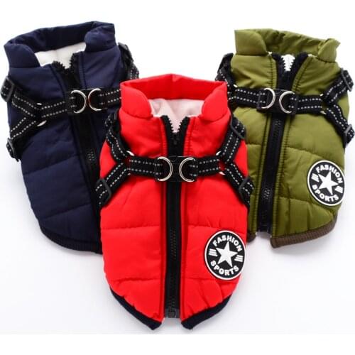 Winter Dog Coat For Small Medium Large Dogs Fashion Cotton Warm Jacket Pet Clothes Waterproof Dog Clothing For Golden Retriever