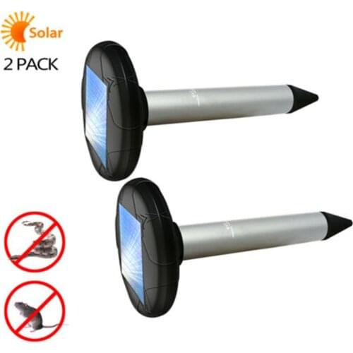 1/2pcs Solar Ultrasonic Pest Repeller Sonic Mole Vole Snake Rodent Repellent Garden Vibration Deworming Rat Repeller Control