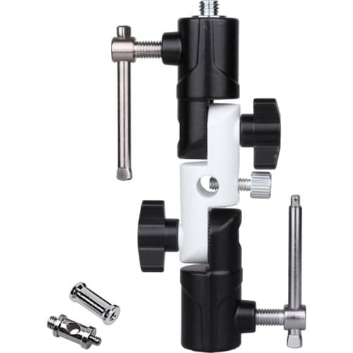 1/4"-3/8" Screw U Type Flash Shoe Swivel Umbrella Holder Light Stand Conversion Screw Adapters Bracket DSLR Camera Accessory