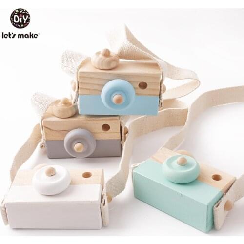 Lets Make 1pc Wooden Baby Camera Photo Prop Photography Baby Room Decorations Decor Fashion Pendant Childrend Goods Toys Gifts
