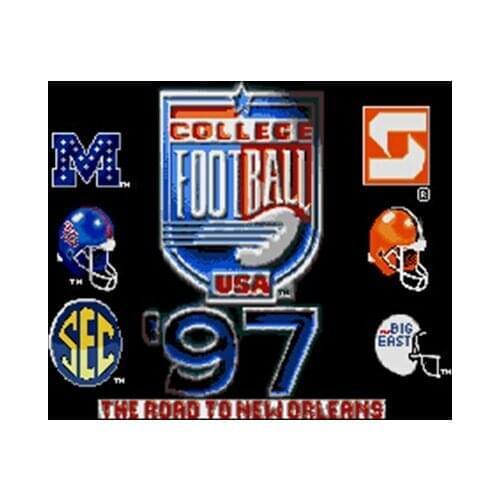 College Football USA '97 - The Road to New Orleans USA Version 16 bit Big Gray Game Card For NTSC Game Player