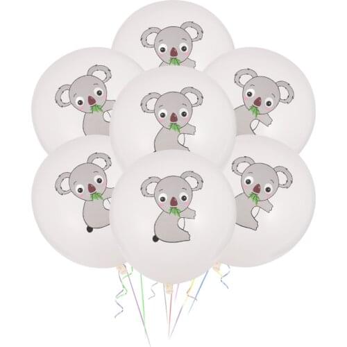 20 Pcs Jungle Safari Animals Balloons Latex Animal Balloons For Jungle Theme Birthday Party Decorations(Koala Pattern) Garden