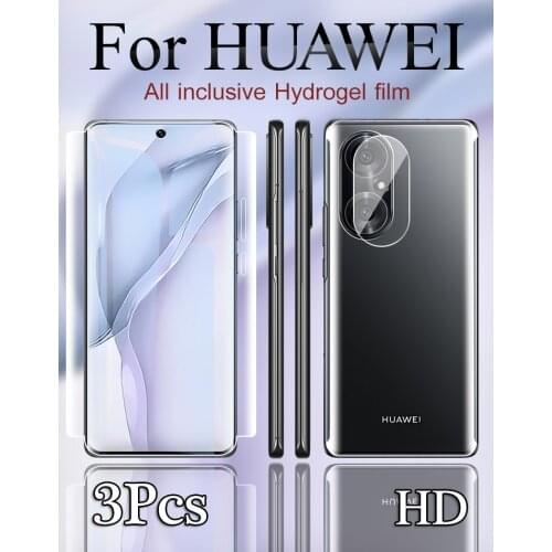 3 In 1 Full Coverage Front Back Mate40 ProPlus Screen Protector For Huawei P40Pro Plus P30 Hydrogel Film Mate30 Pro P40 Soft