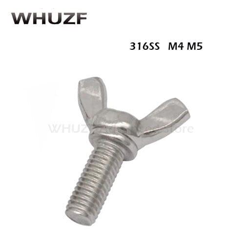 5PCS DIN316 316 stainless steel Butterfly screw butterfly bolt M4 M5 M6 M8 screws Claw hand screw butterfly-shaped bolt
