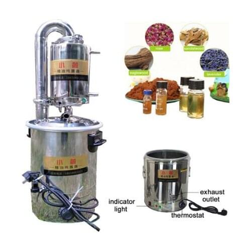 10L/21L/32L/55L New Home/Lab Stainless Automatic Moonshine Still Water Distiller Purifier Filter Essential Oil Distillation