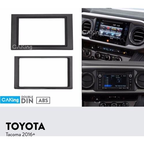 Car Fascia Radio Panel for Toyota Tacoma 2016+ Dash Kit Install Mount Facia Plate Adapter Cover Bezel Console Stereo Trim