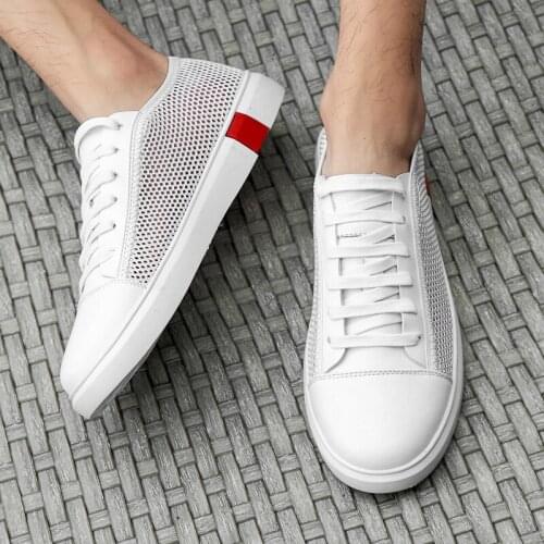 Brand Mesh Casual Shoes Men Breathable Mens Sneakers Shoes Male Walking Footwear White Fashion Summer Big Size 47 CZ-88