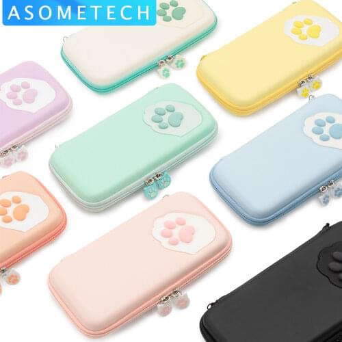 Cute Cat Claw Storage Bag for Nintendo Switch Bag Portable Storage Case Hard Shell Box For Nintend Switch Lite Bag Console Cover