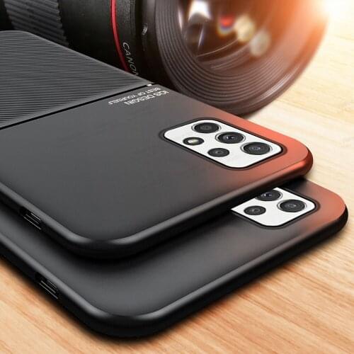 Car Magnetic Holder Case For Samsung Galaxy A52 A32 5G A42 A72 A 52 32 72 42 Leather Silicone Shockproof Phone Cover Coque Cases
