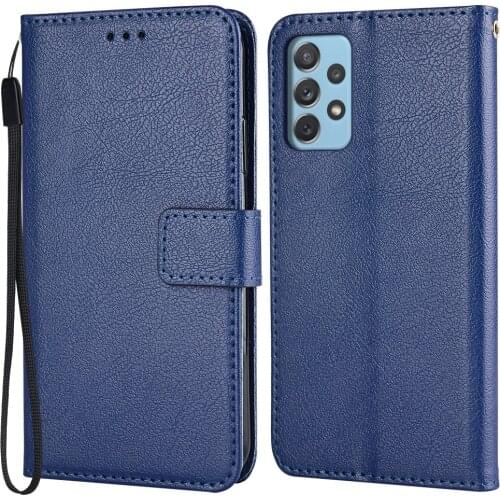 Wallet Flip Case For On Samsung Galaxy A52 4G A525 A525F 6.5'Stand Leather Case Card Slots Phone case Hand Rope