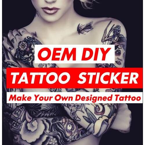 Customized Personalized Waterproof Temporary Tattoo Sticker DIY Fake Tatoo, Make Your Own design Tattoo For Logo/wedding