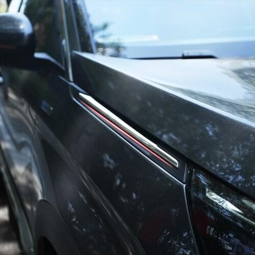 Foal Burning car Stainless Steel Front Side Foliage Leaf Fender hood cover sticker For Peugeot 4008 2017 2018 car Accessories