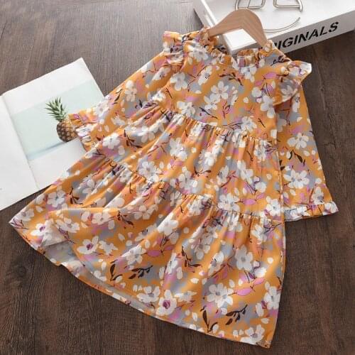 Melario Fall Girls' Dress New Korean Style Long Sleeve Dress Childrens Round Neck Princess Autumn Dress Kids Dresses for Girls