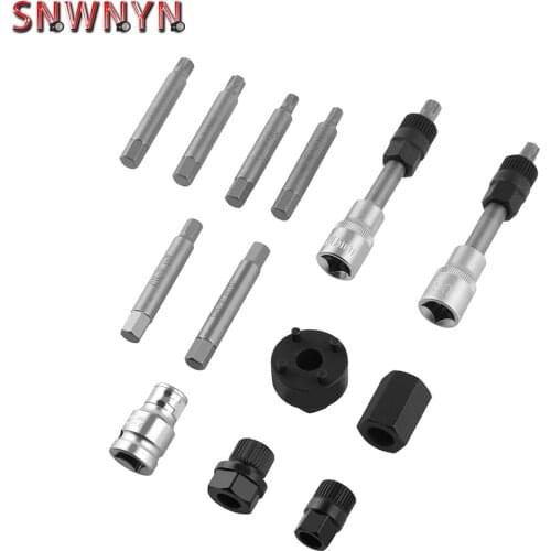 13pcs/set Alternator Freewheel Pulley Removal Engine Auto Tool Set For Volkswagen Audi BMW Volvo