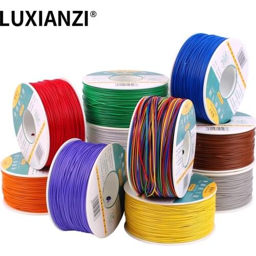 LUXIANZI 250meters Wire Cable Ok Line 30awg Tinned electrical Wire10 Color Stranded Wire For Circuit Board PCD Test Repairing