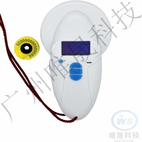 Rfid FDX-B/A HDX tag Microchip reader ISO chip pet dog Dragon fish scanner 134.2khz for rfid glass ear tag+2pcs 1.4*8mm chip