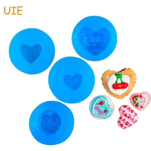 GYL395U,GYL429U,GYL454U,GYL459U Heart Cream Cake Silicone Mold - Chocolate Candy Fondant Cupcake Topper Dessert Resin Bakeware