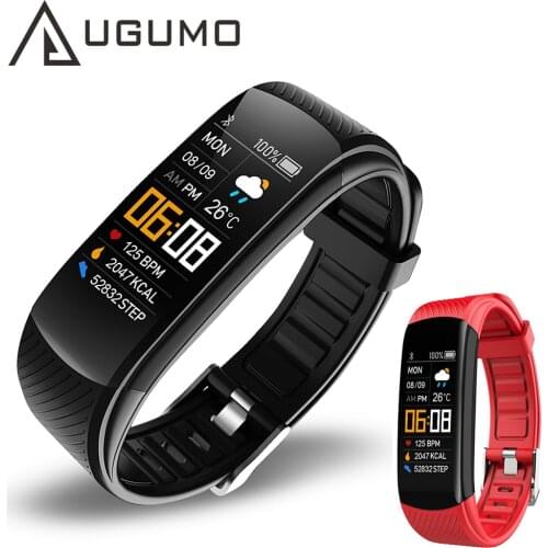 UGUMO Sport Fitness Bracelet Blood Pressure Heart Rate Fitness Tracker Bracelet Smart Watch Men Women Smartwatch For Android IOS