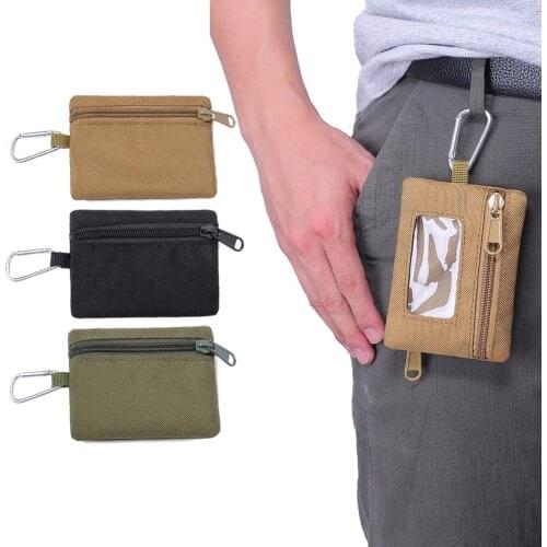 Tactical Molle Bag Hunting Military EDC Key Pouch Outdoor Camping Hiking EDC Card Pouch Wallet Portable Travel Zipper Waist Bag