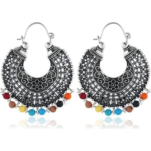 Thailand Indian Jewelry Vintage Bells Statement Earrings for Women Bohemia Jhumka Oorbellen Egypt Gypsy Tribal Party