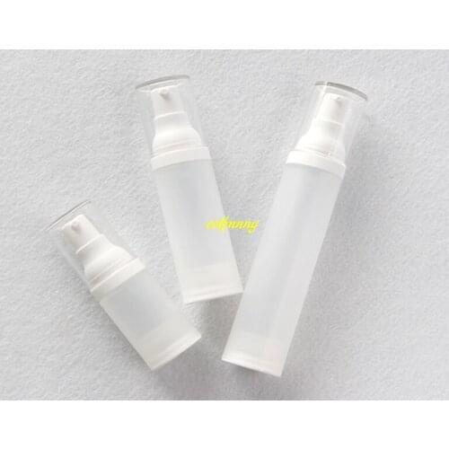 100pcs/lot 15ml 30ml 50ml Empty Plastic White Airless Pump Bottle Vacuum Lotion Matte Refillable Bottles Cosmetic Containers