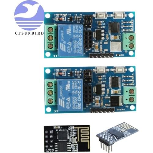 DC 12V ESP8266 1 Bit WIFI Relay Module IOF Intelligent Home Mobile APP Remote Control Switch For Smart Home IOT Transmission
