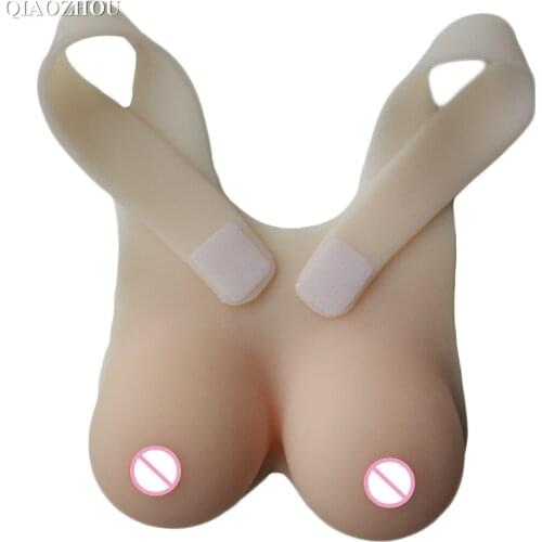 1200g C cup white artificial boob sexy hot strap on silicone fake breast for men crossdressing 36c 38c