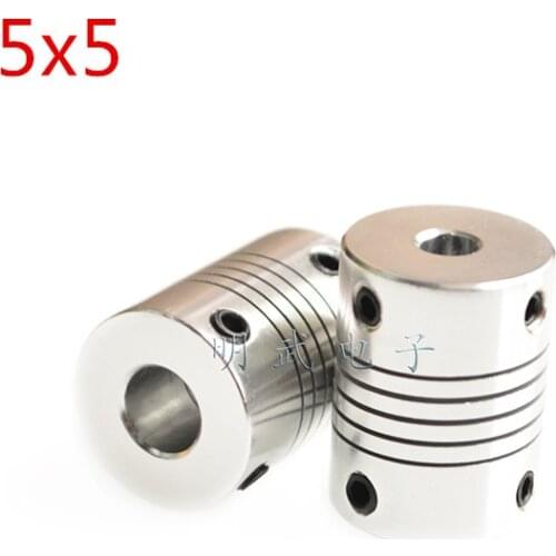 2015 YKS 1Pcs 5x5 mm Motor Jaw Shaft Coupler 5mm To 5mm Flexible Coupling OD 19x25mm Brand New