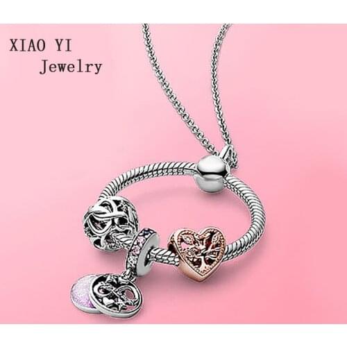 2020 New S925 11 summer O wedding necklace starry sky purple interwoven tree mothers Day series high quality romance female