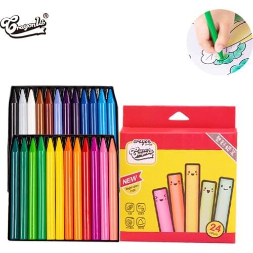 24color Paint Set Round Crayon Student Plastic Crayon Set Baby Painting Brush Custom Oil Paint Art Supplies