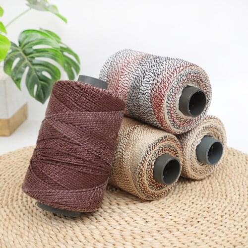 245g colorful ice hemp rainbow ice hemp DIY hand knitted hat cotton wool ball chunky yarn