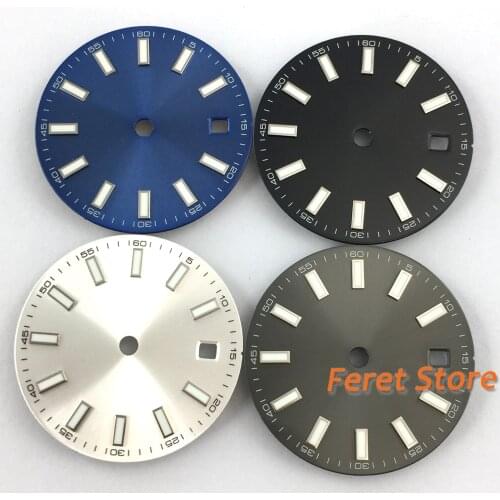 29.2mm no logo dark watch dial luminous marks fit MIYOTA 8215 821A Mingzhu 2813 Eat 2836 Automatic p205