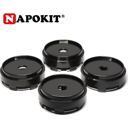 4pcs/lot 66MM Plastic Car Modification Wheel Center Hub Caps Emblem Car Rim Cover Hubcaps, Black / Silver