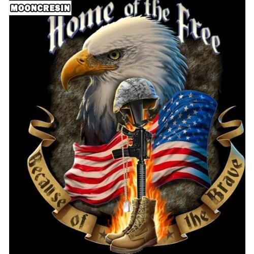 5D Diy Diamond Painting Full Square Mosaic Diamond Embroidery American Eagle Cross Stitch Needle Arts Crafts Modern Decoration