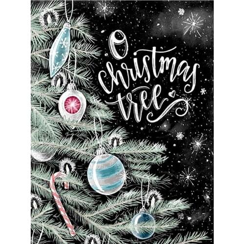 5D diamond painting full diamond new blackboard painting Christmas tree mosaic embroidery decoration home decoration